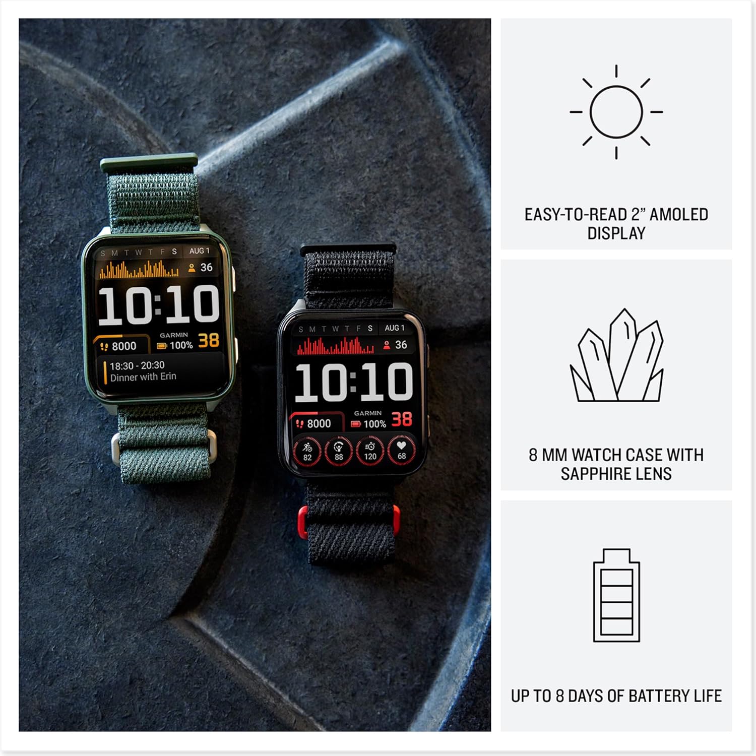 Buy Garmin,Garmin Venu X1 Black GPS Smartwatch – 2" Square AMOLED Display, Ultra-Thin 7.9mm Case, LED Flashlight, Sapphire Lens, Titanium Caseback, 100+ Sports Apps & 8-Day Battery - Gadcet UK | UK | London | Scotland | Wales| Near Me | Cheap | Pay In 3 | Smart Watches